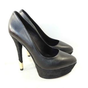 Kate Ferguson Size 6.5 Black Pumps Womens C1C C22
